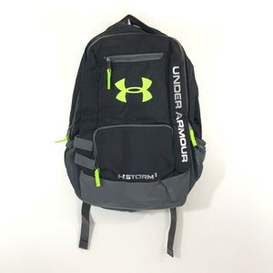 neon green under armour backpack